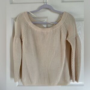 Rebecca Minkoff Beige Ribbed Sweater